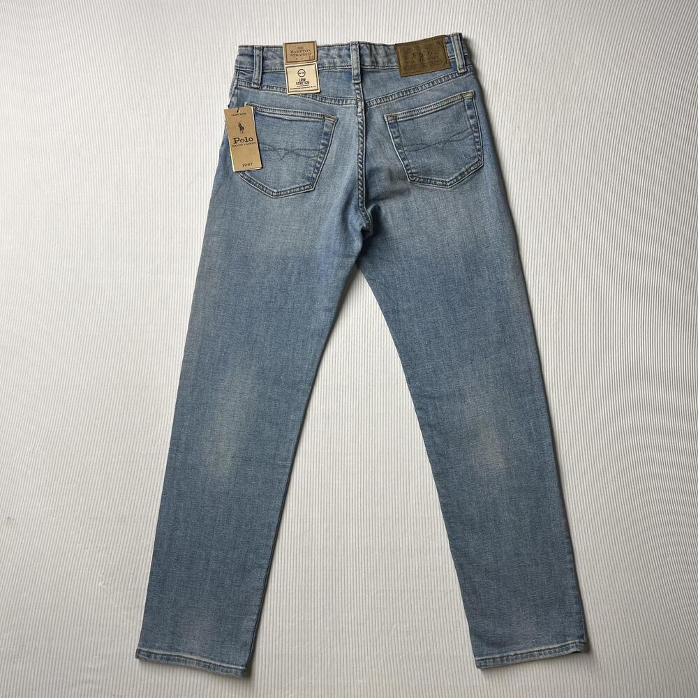 Polo Ralph Lauren Jeans Womens 14 Blue Light Wash Hampton Straight Stretch Denim